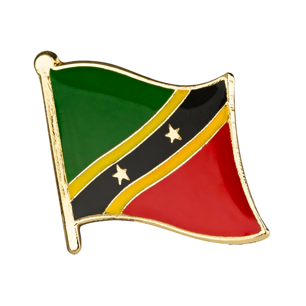 Saint St Kitts & Nevis Flag Pin Badge