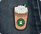 Catpuccino Kittens Coffee Pin Badge