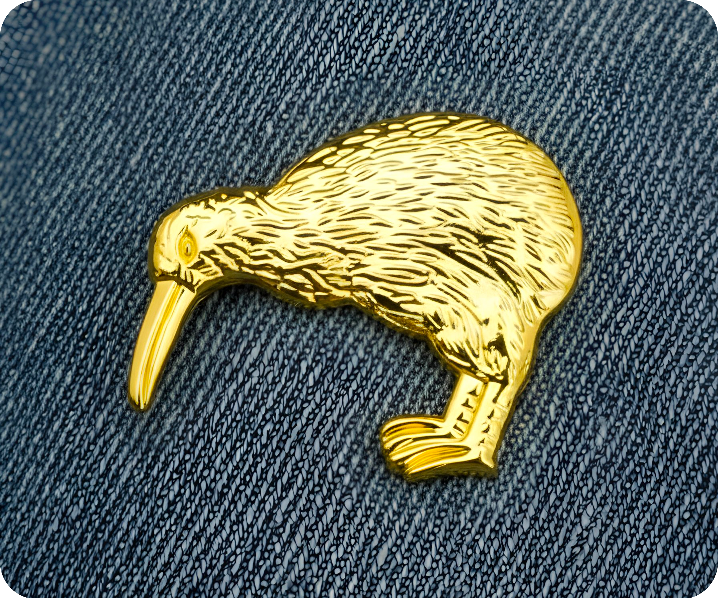Pin dorado de kiwi Imagen secundaria del producto