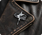 Vinyl Records Knife Pin Badge