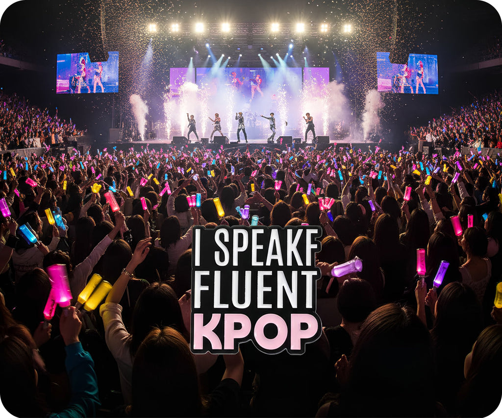 I Speak Fluent KPOP Pin Badge