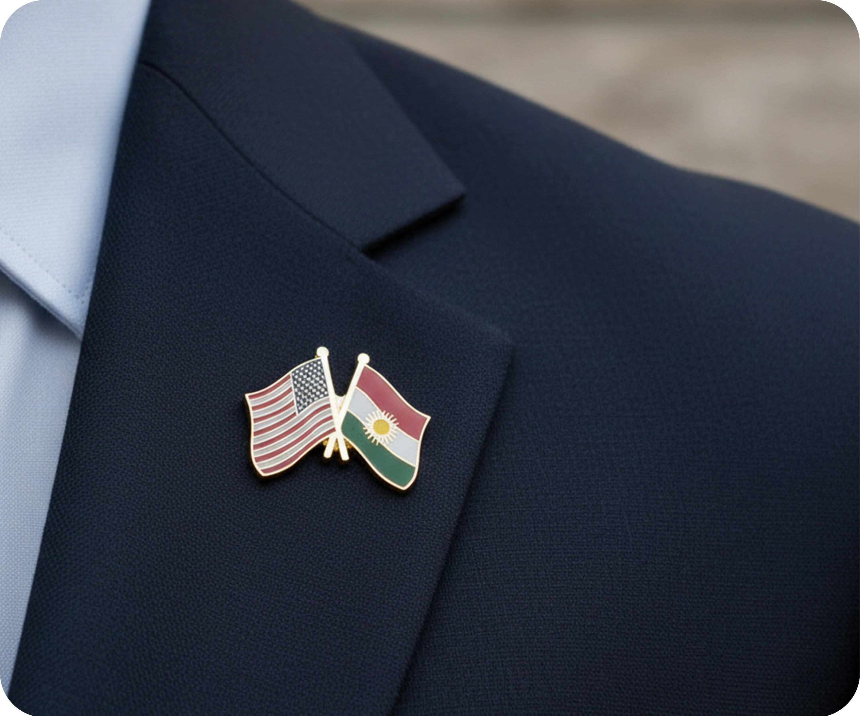 Insignia de amistad entre Estados Unidos de América (EE. UU.) y Kurdistán Imagen secundaria del producto