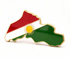 Kurdistan Country Shape Pin Badge
