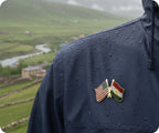 United States of America (USA) & Kurdistan Friendship Pin Badge