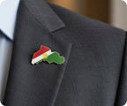 Kurdistan Country Shape Pin Badge