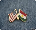 United States of America (USA) & Kurdistan Friendship Pin Badge