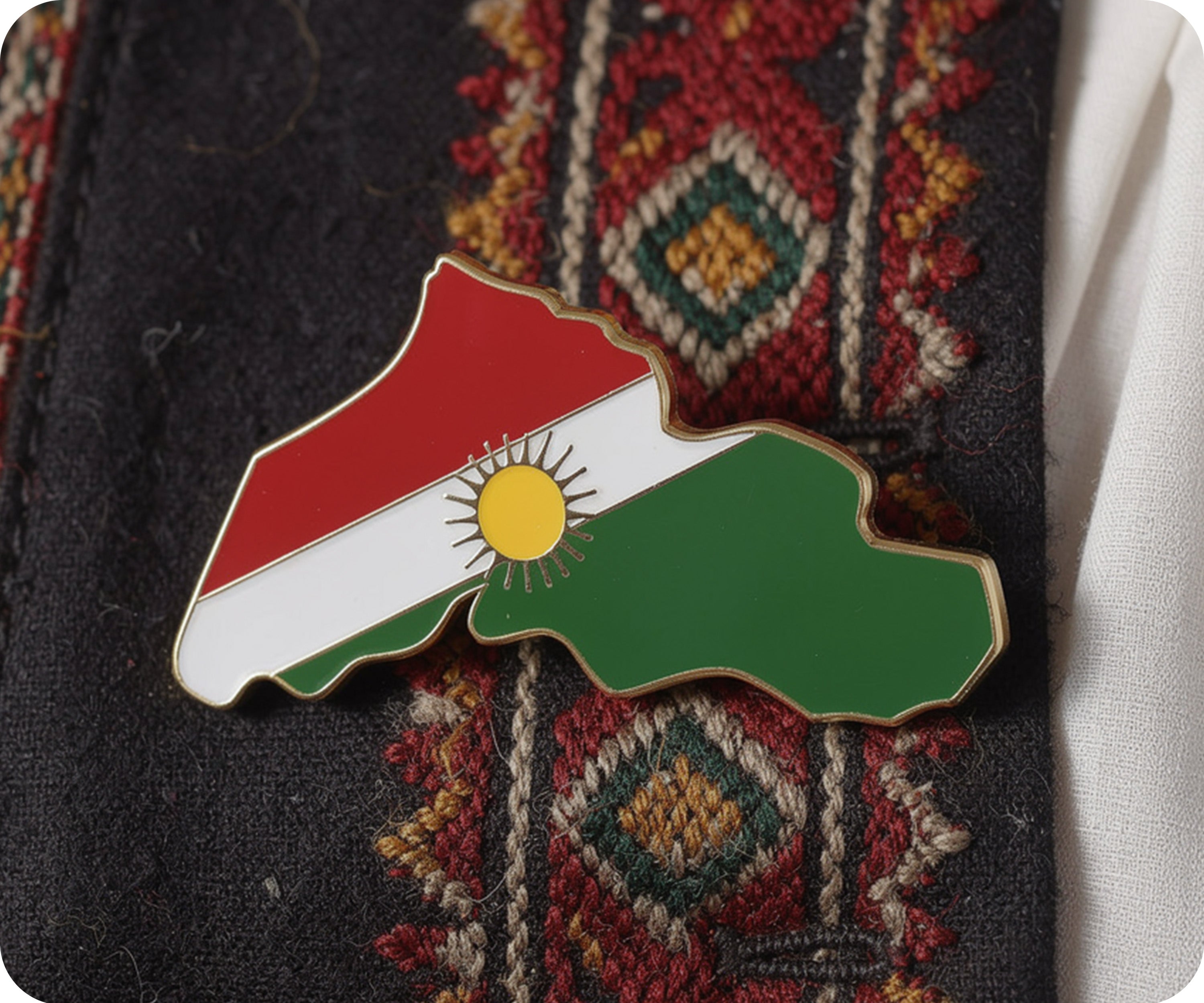 Pin con la forma del país Kurdistán Imagen secundaria del producto