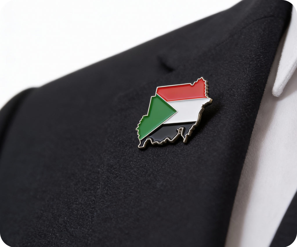 Sudan Country Shape Pin Badge