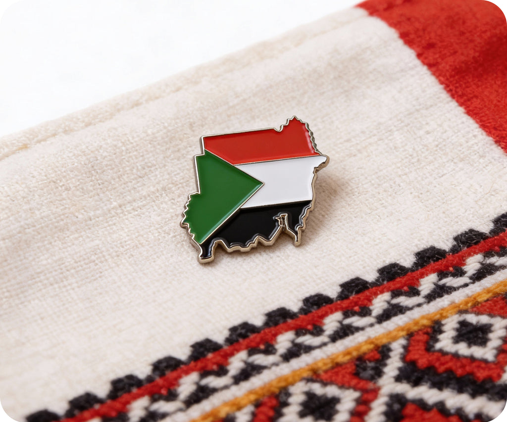 Sudan Country Shape Pin Badge