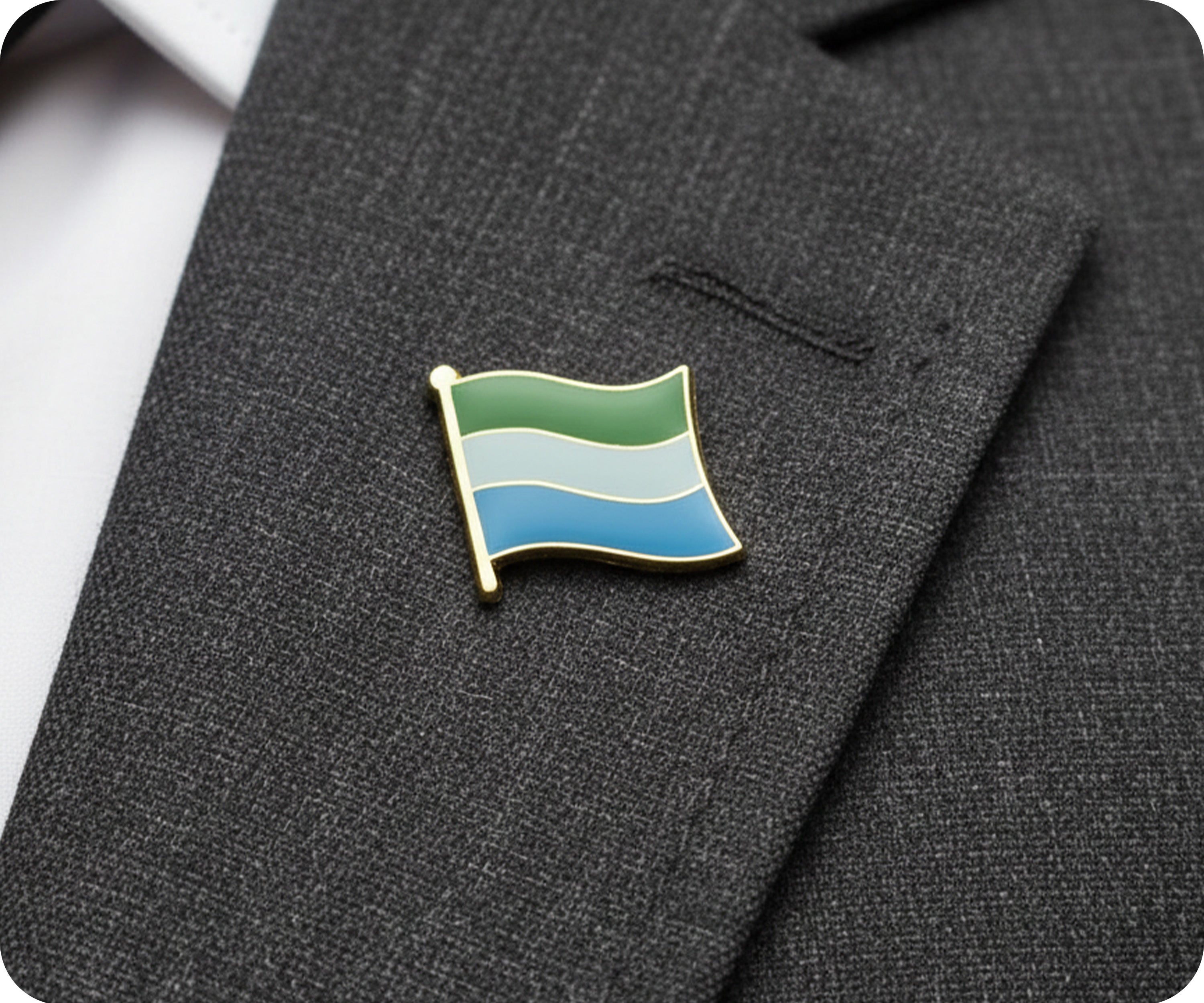 Sierra Leone Flag Pin Badge