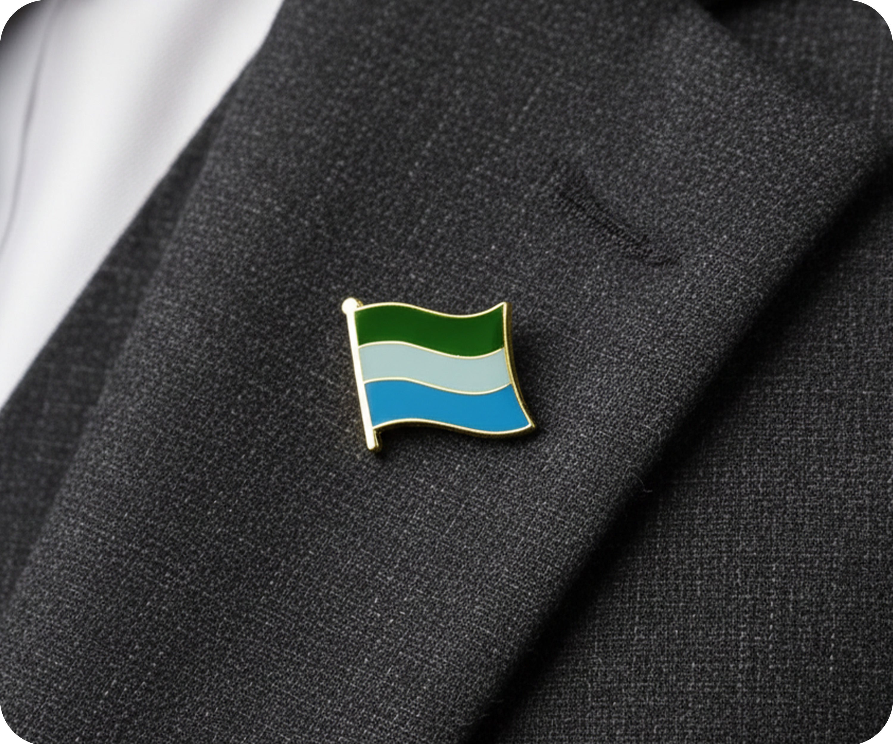 Sierra Leone Flag Pin Badge