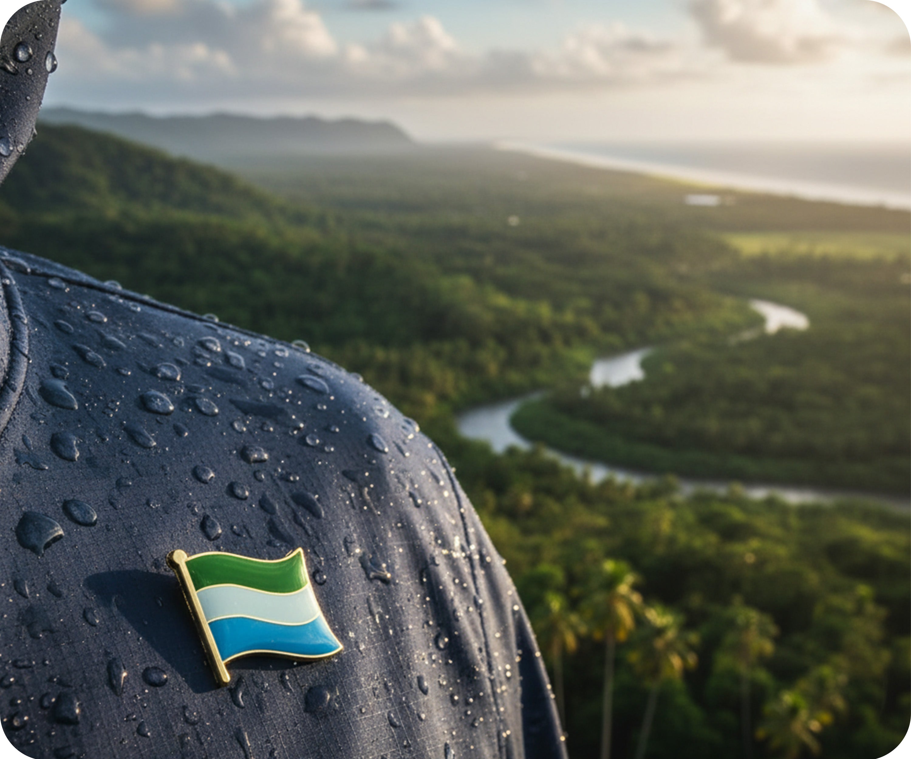 Insignia de la bandera de Sierra Leona Imagen secundaria del producto