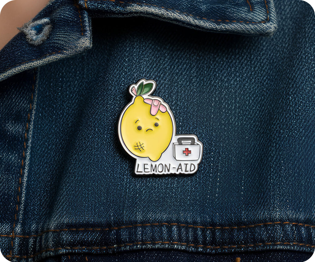 Insignia Divertida de Enfermera de Comida Médica de Limonada