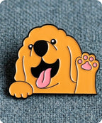 Cute Golden Retriever Enamel Lapel Pin Badge