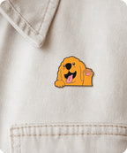 Cute Golden Retriever Enamel Lapel Pin Badge