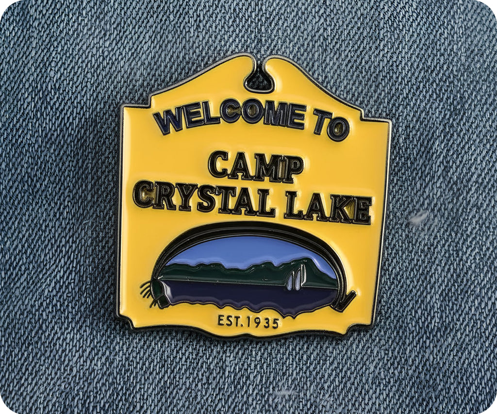 Welcome To Camp Crystal Lake Pin Badge