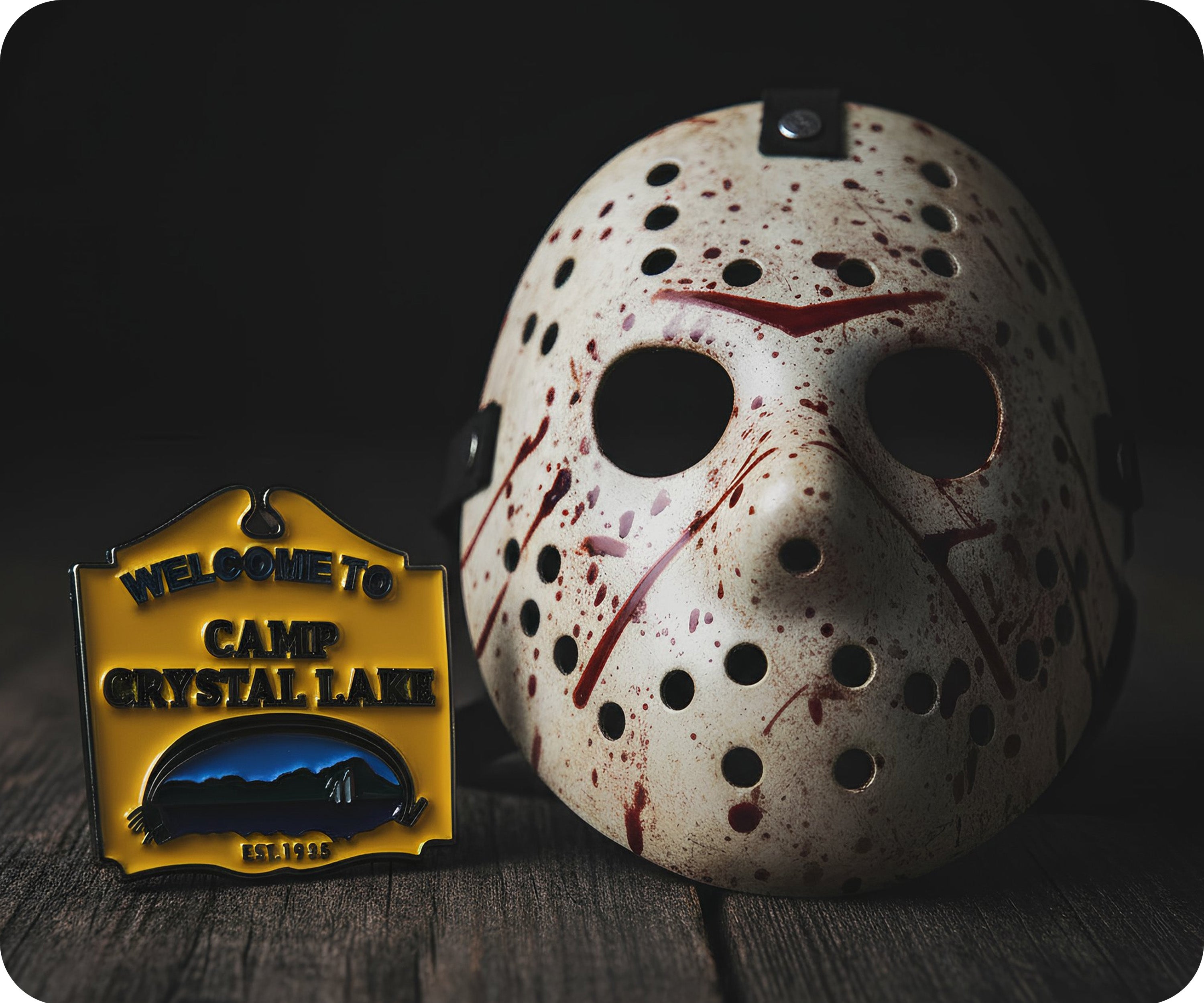 Welcome To Camp Crystal Lake Pin Badge