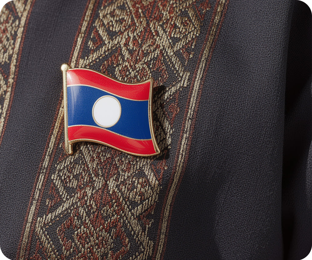 Laos Flag Pin Badge