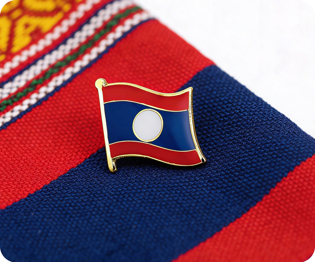Laos Flag Pin Badge