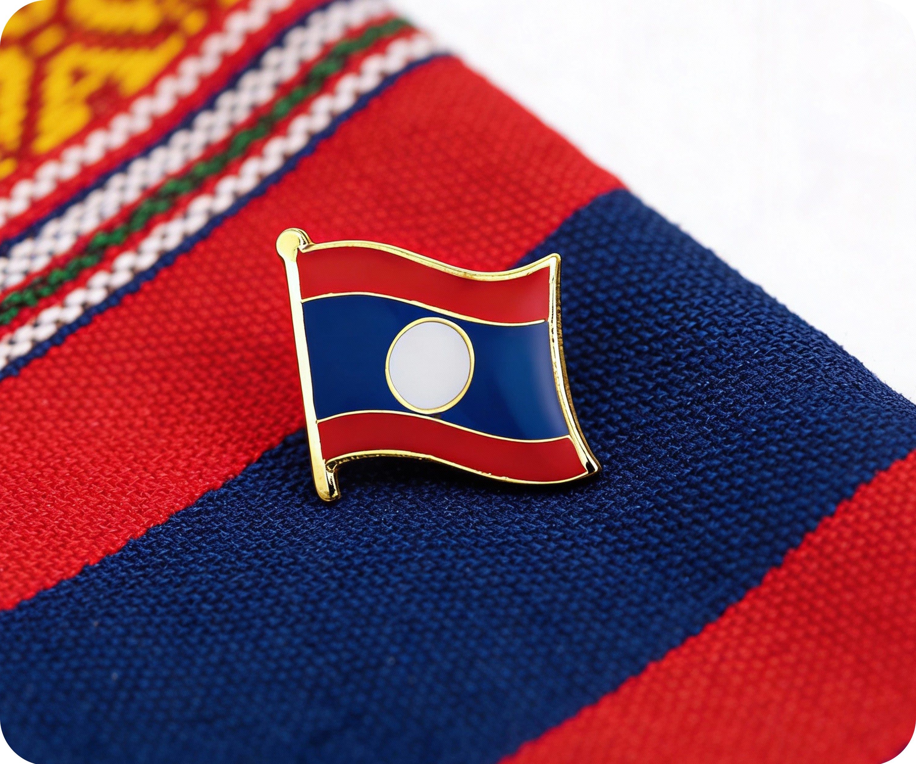 Laos Flag Pin Badge