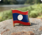 Laos Flag Pin Badge