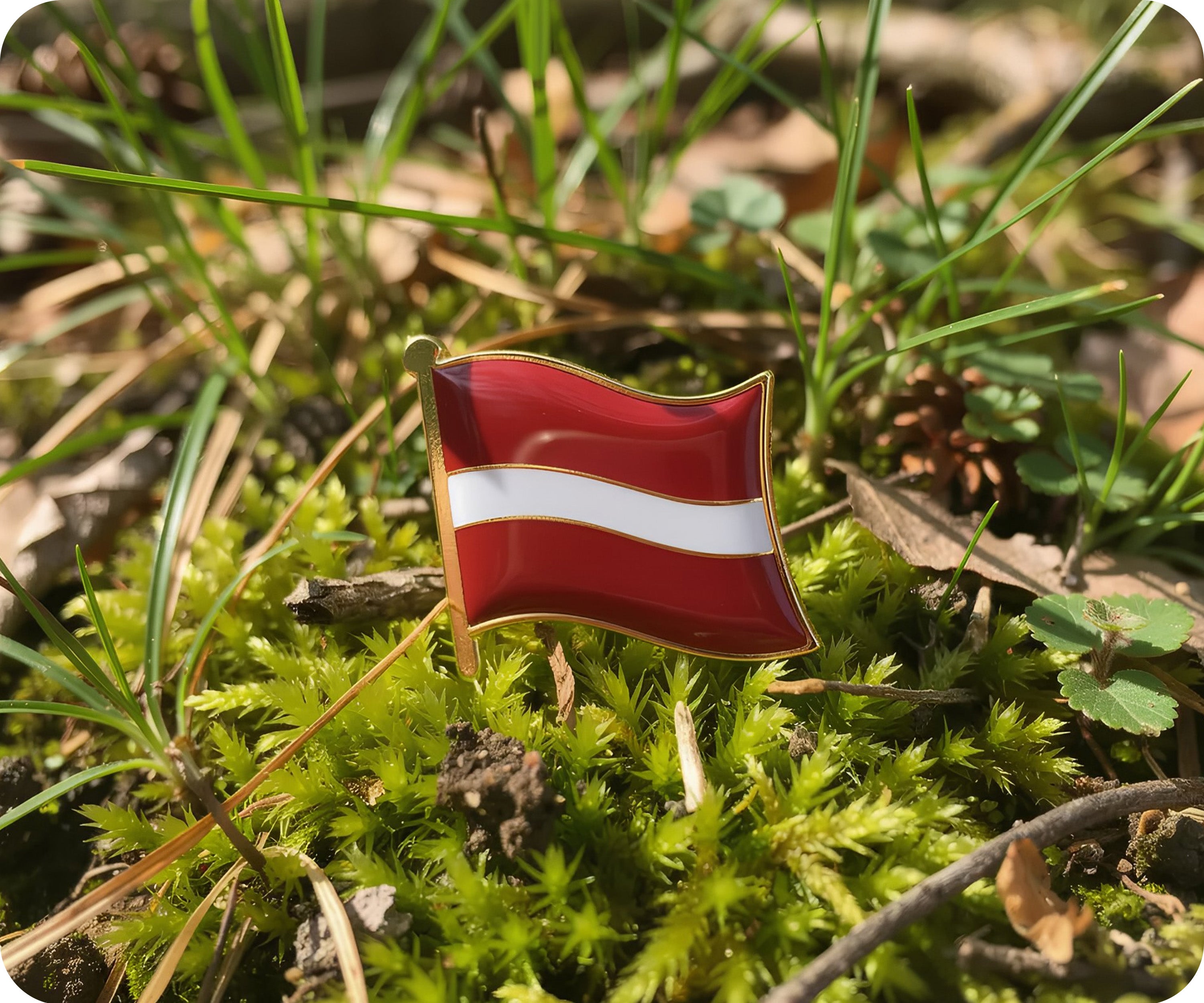 Latvia Flag Pin Badge