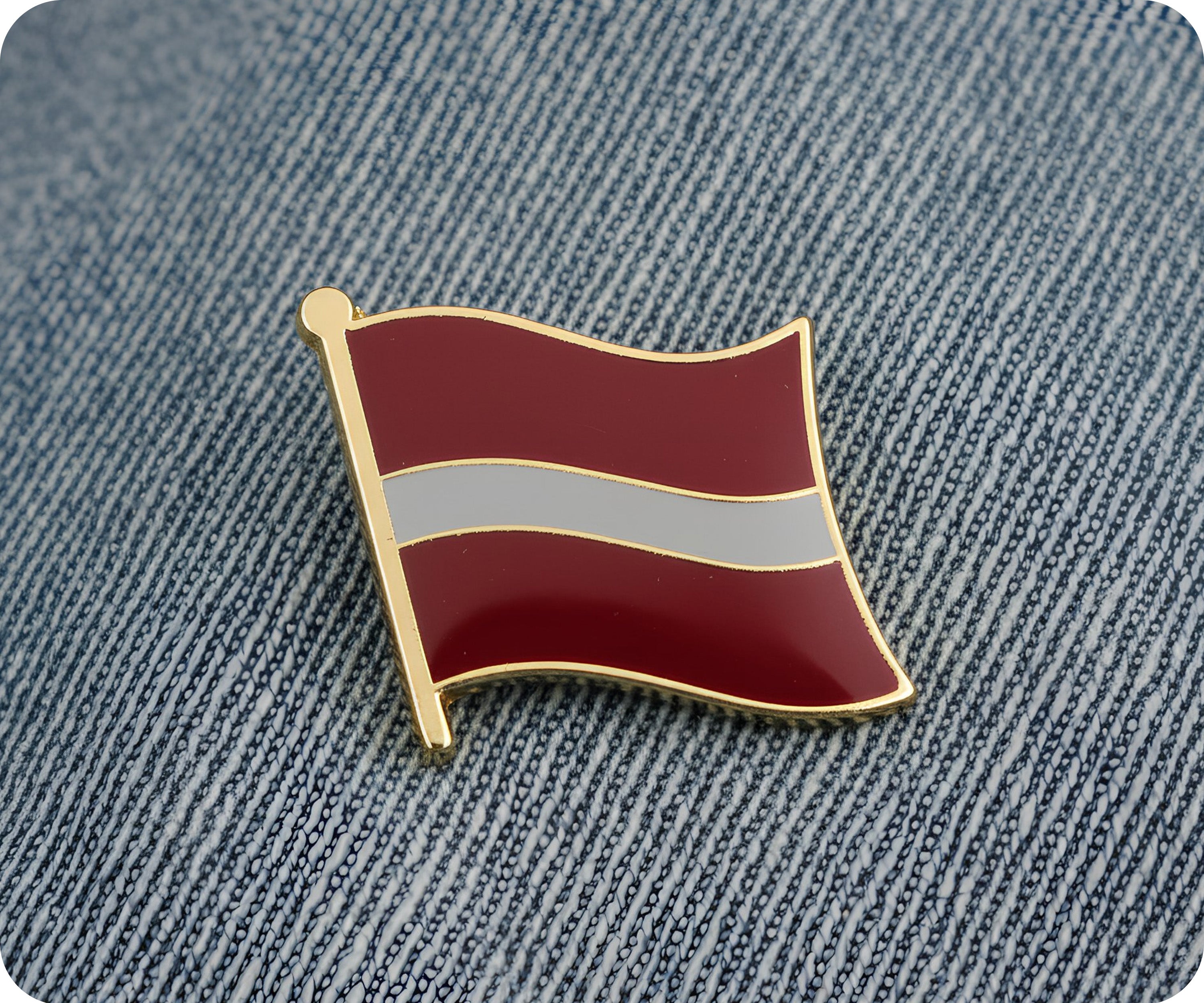 Latvia Flag Pin Badge