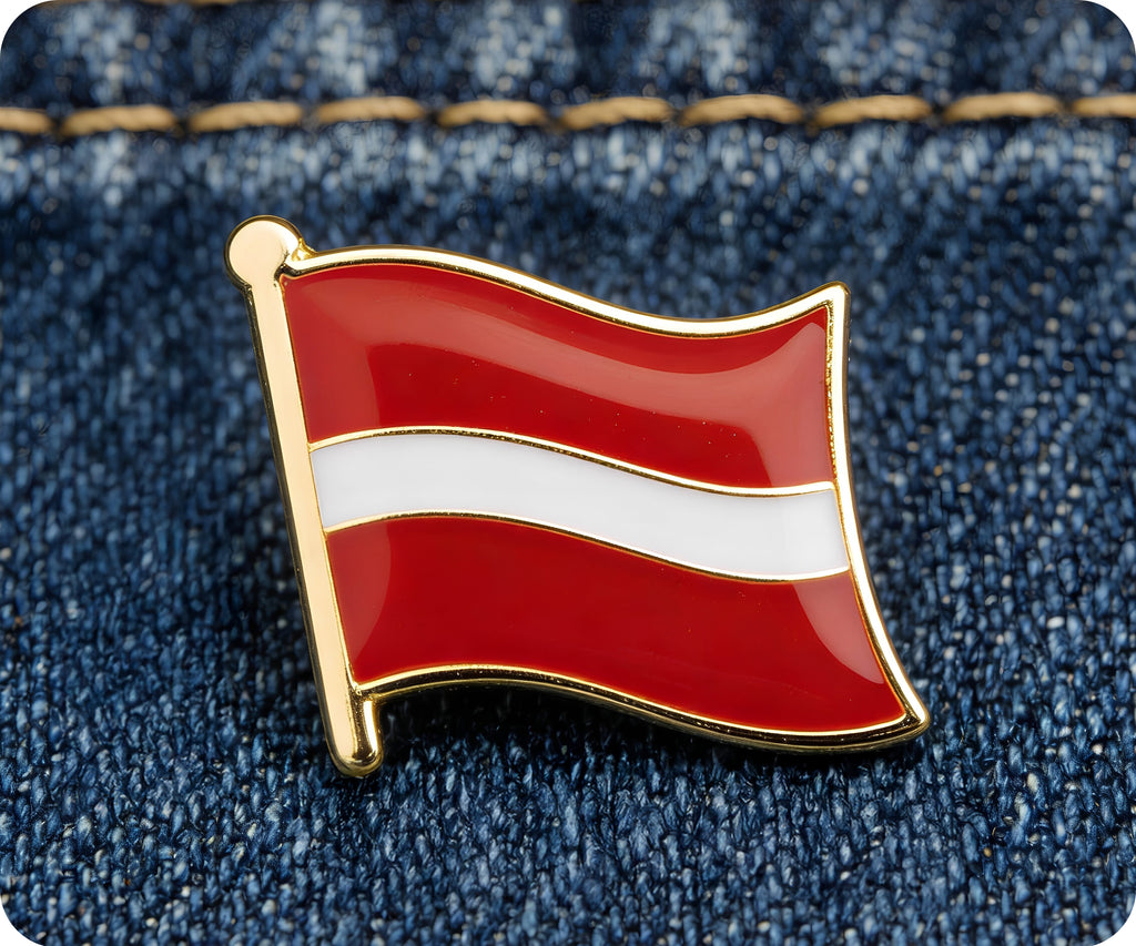 Latvia Flag Pin Badge
