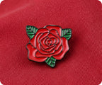 Rose 3 Leaf Pin Badge