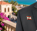 Lebanon Flag Pin Badge