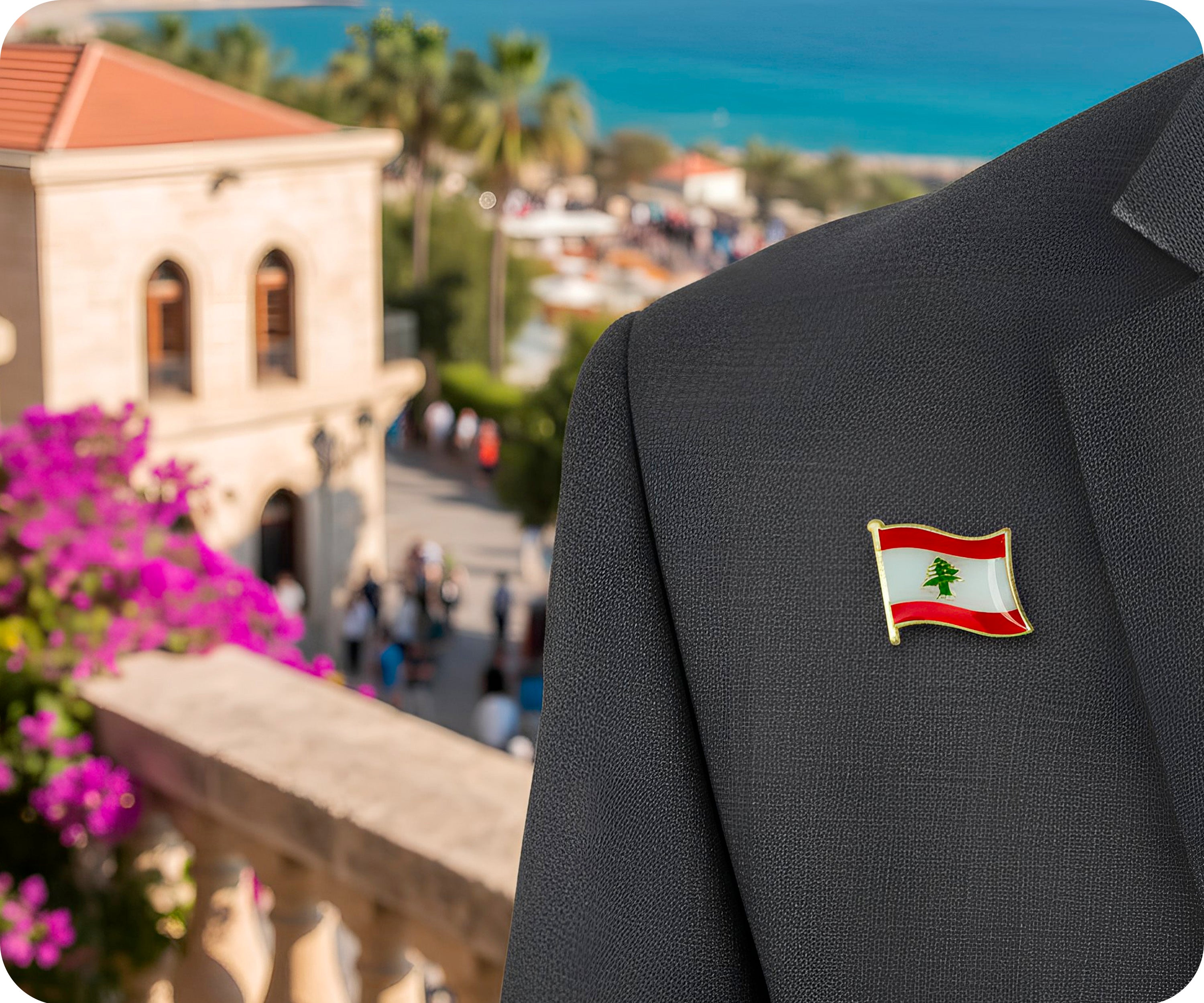 Lebanon Flag Pin Badge