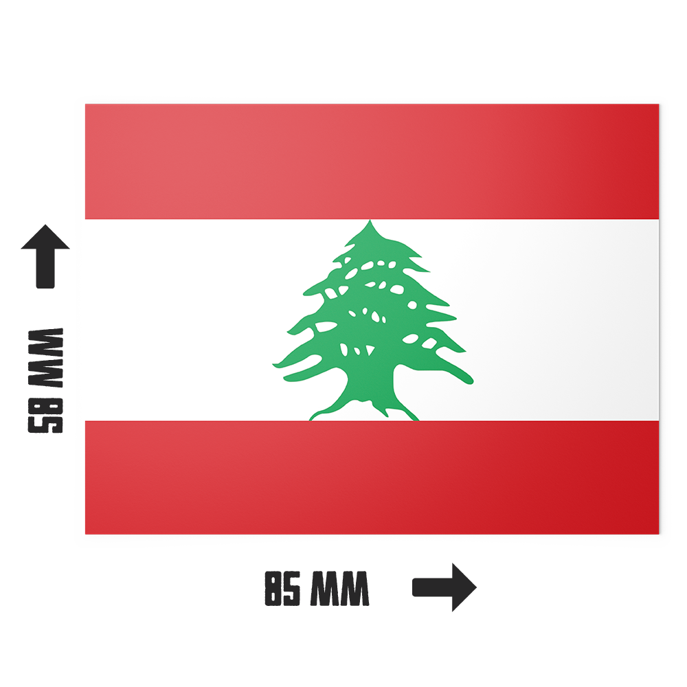 20 X Lebanon Flag Stickers