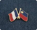 France & Liechtenstein Friendship Pin Badge