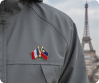 France & Liechtenstein Friendship Pin Badge