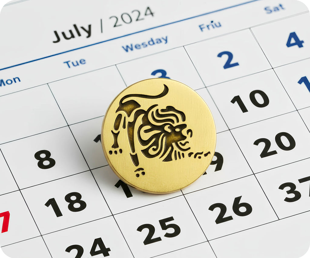 Leo Zodiac Sign Pin Badge