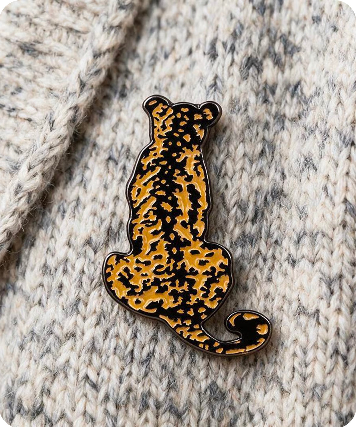 Leopard Enamel Lapel Pin Badge