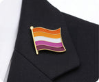 Lesbian Flag Pin Badge