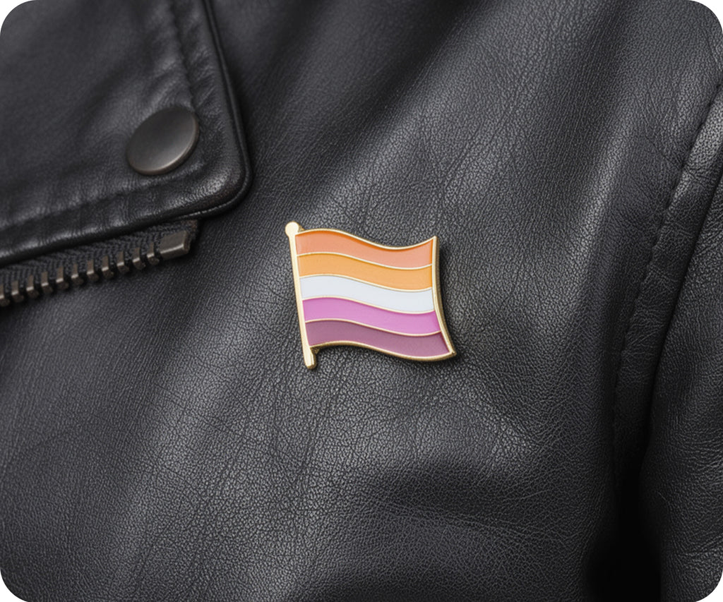 Lesbian Flag Pin Badge