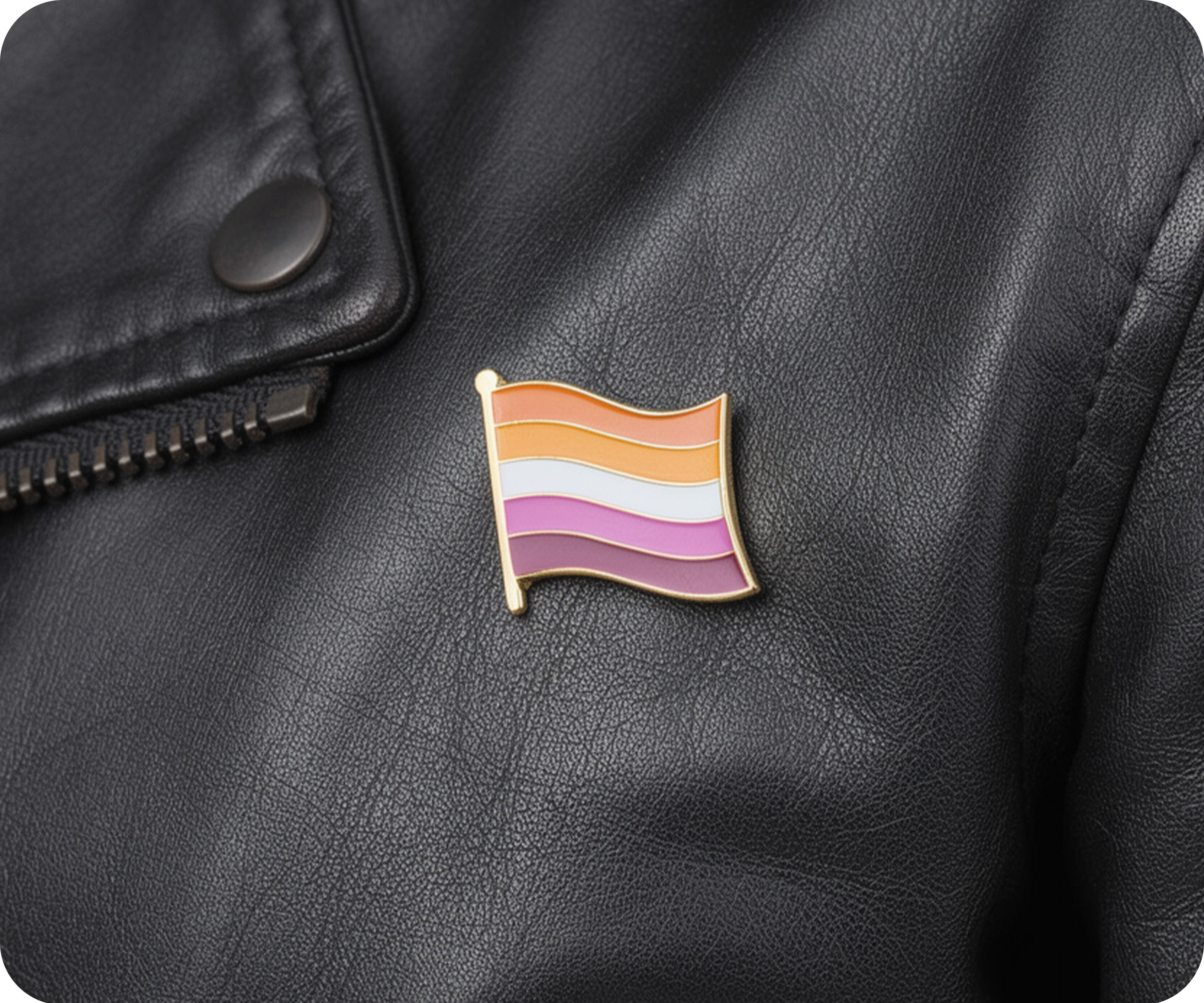 Lesbian Flag Pin Badge