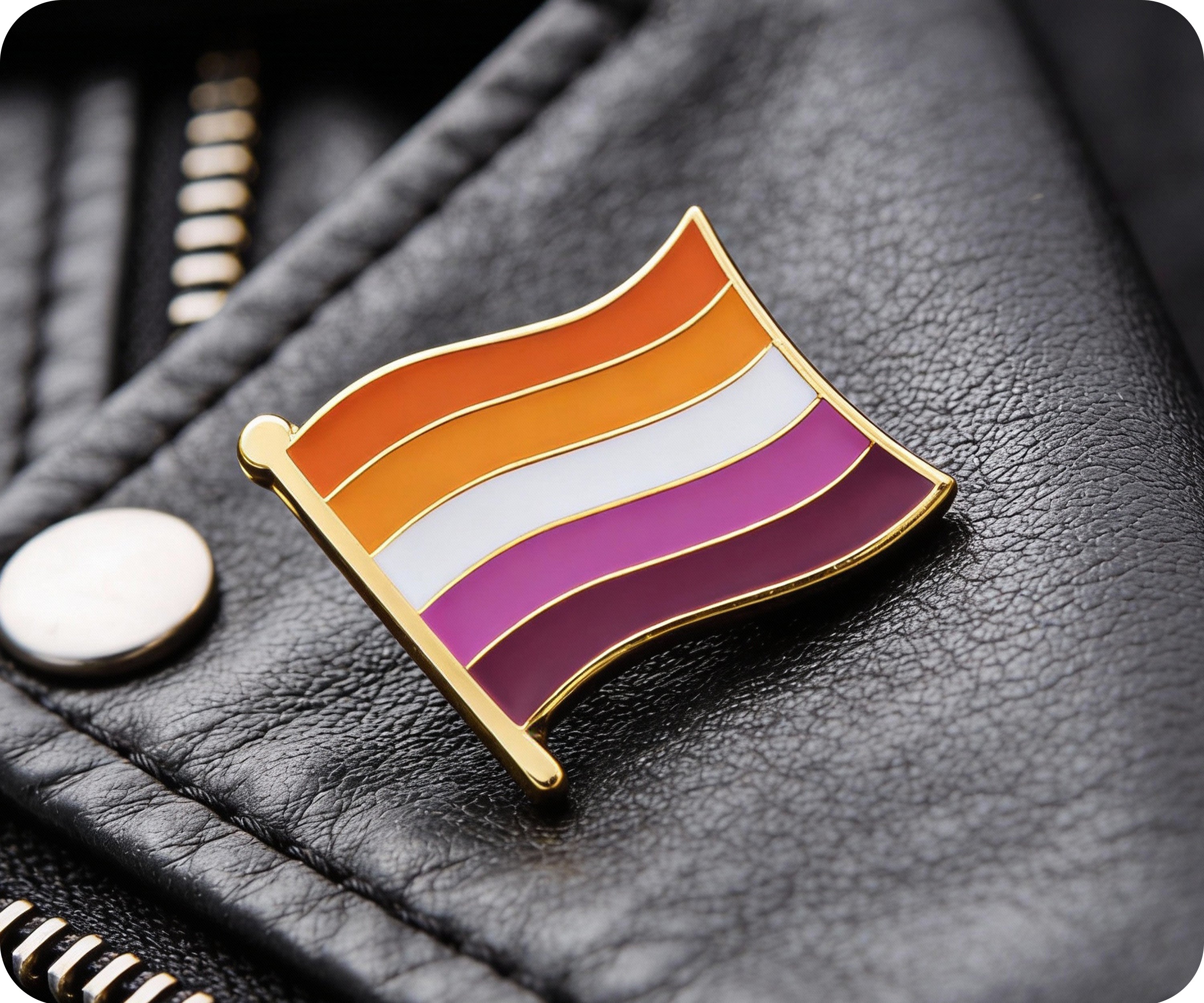 Pin con la bandera de lesbianas  Imagen secundaria del producto