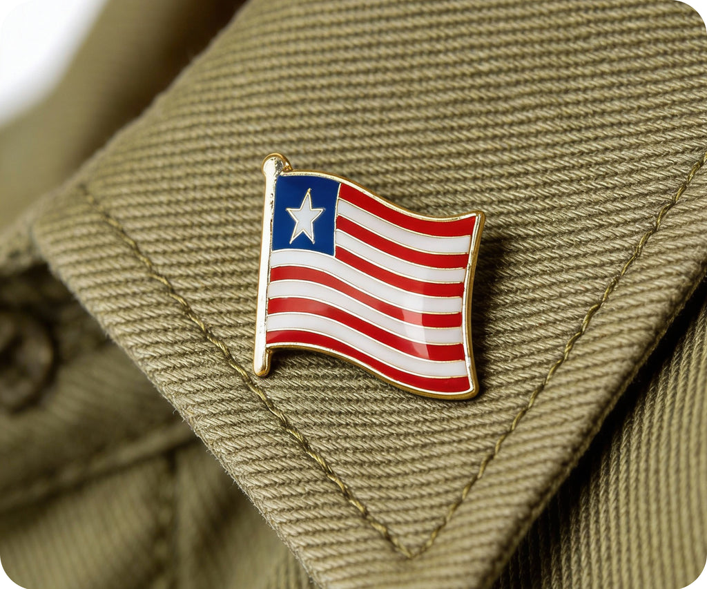 Liberia Flag Pin Badge