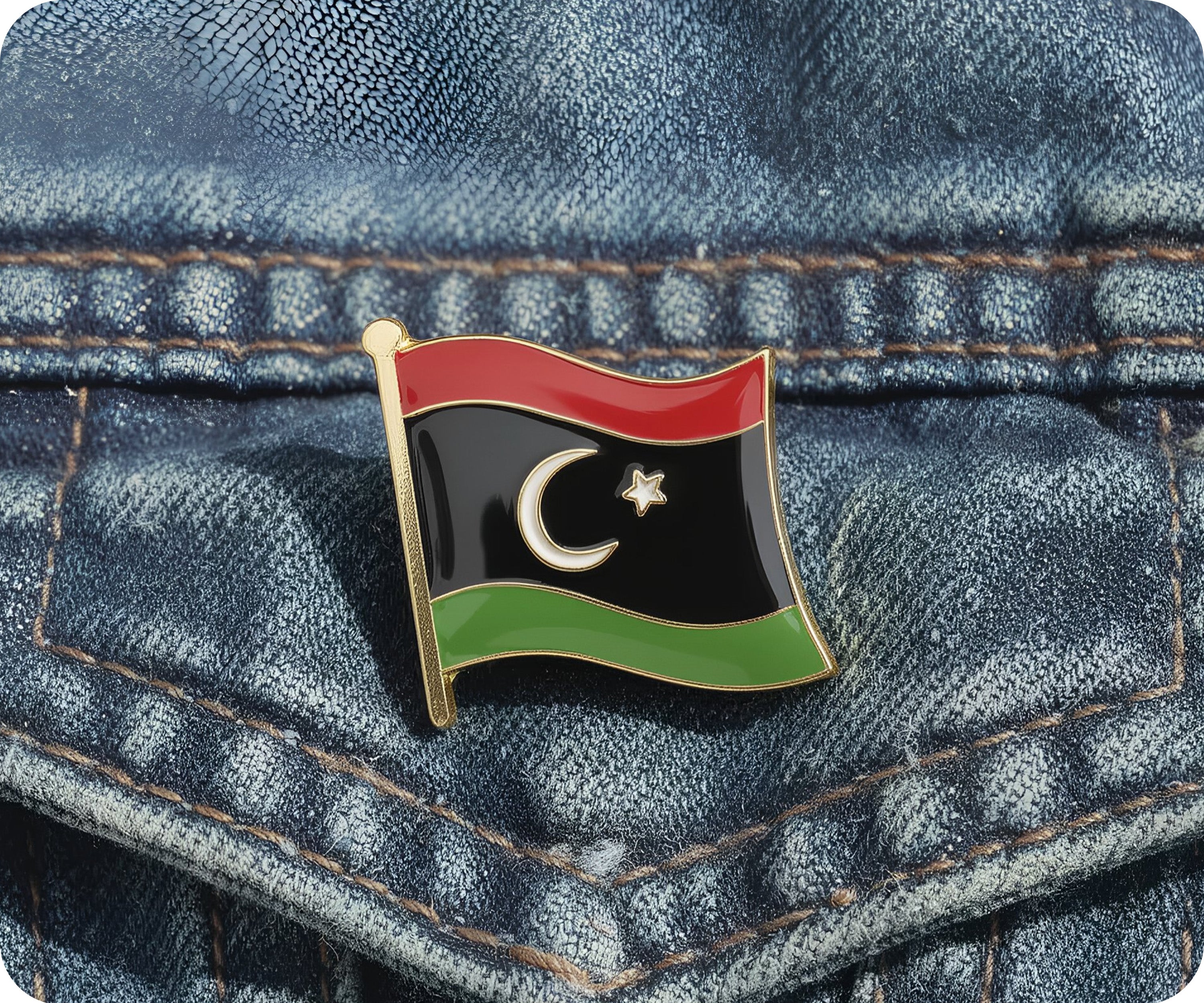 Libya Flag Pin Badge