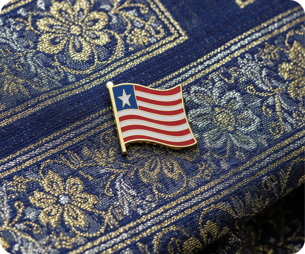 Liberia Flag Pin Badge