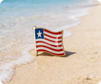 Liberia Flag Pin Badge