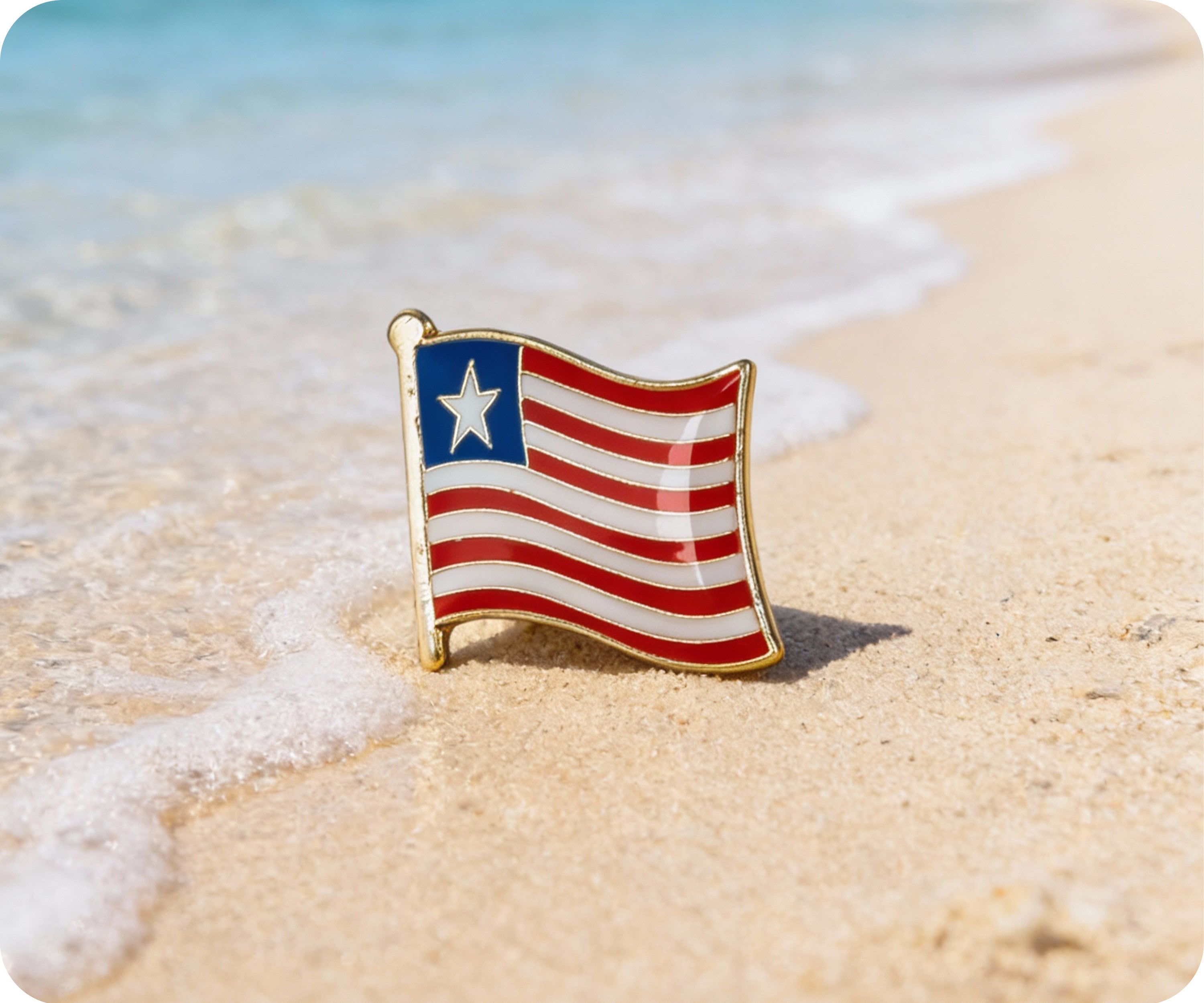 Liberia Flag Pin Badge