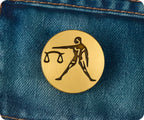 Libra Zodiac Sign Pin Badge