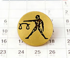 Libra Zodiac Sign Pin Badge