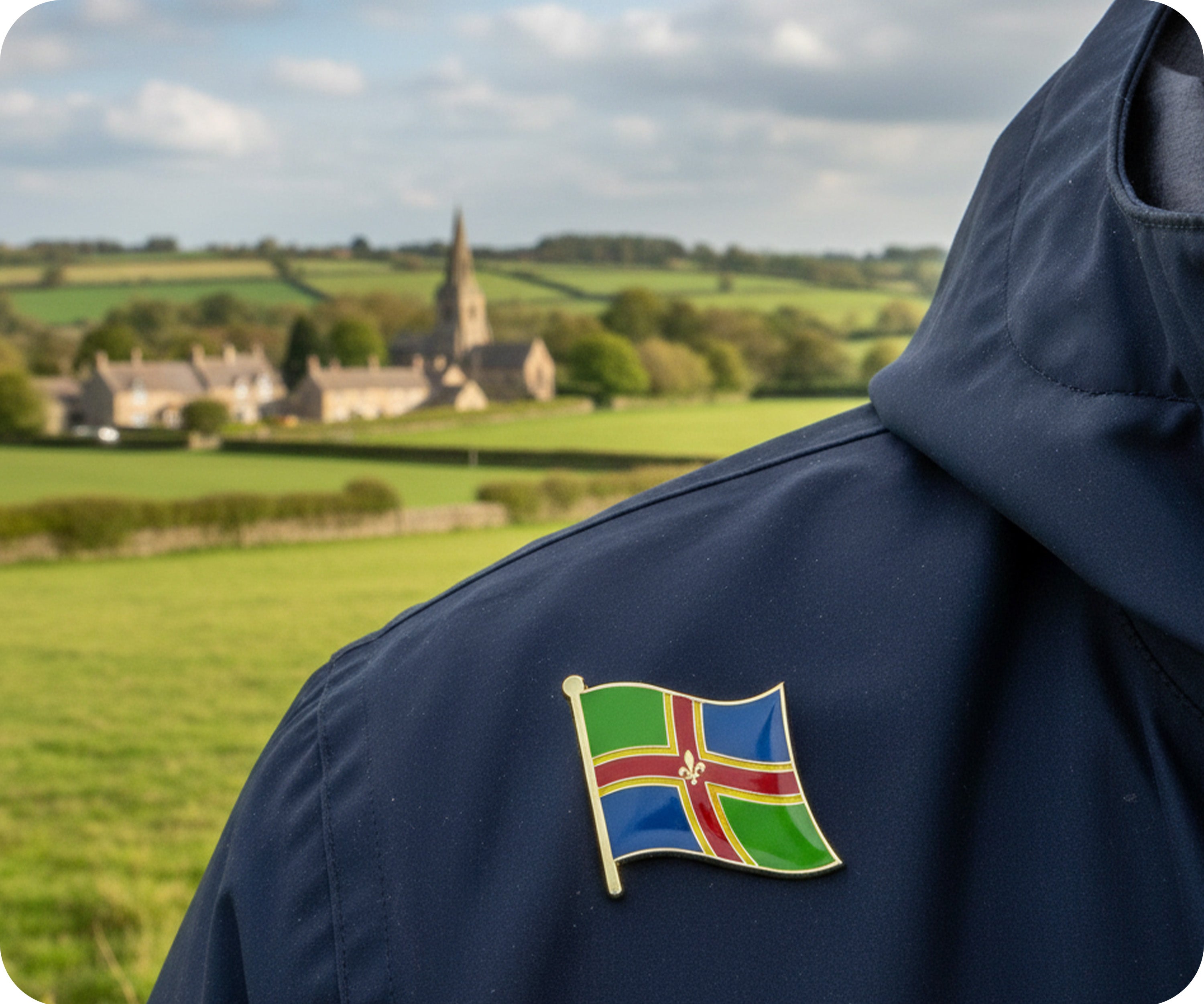 Linconshire County Flag Pin Badge