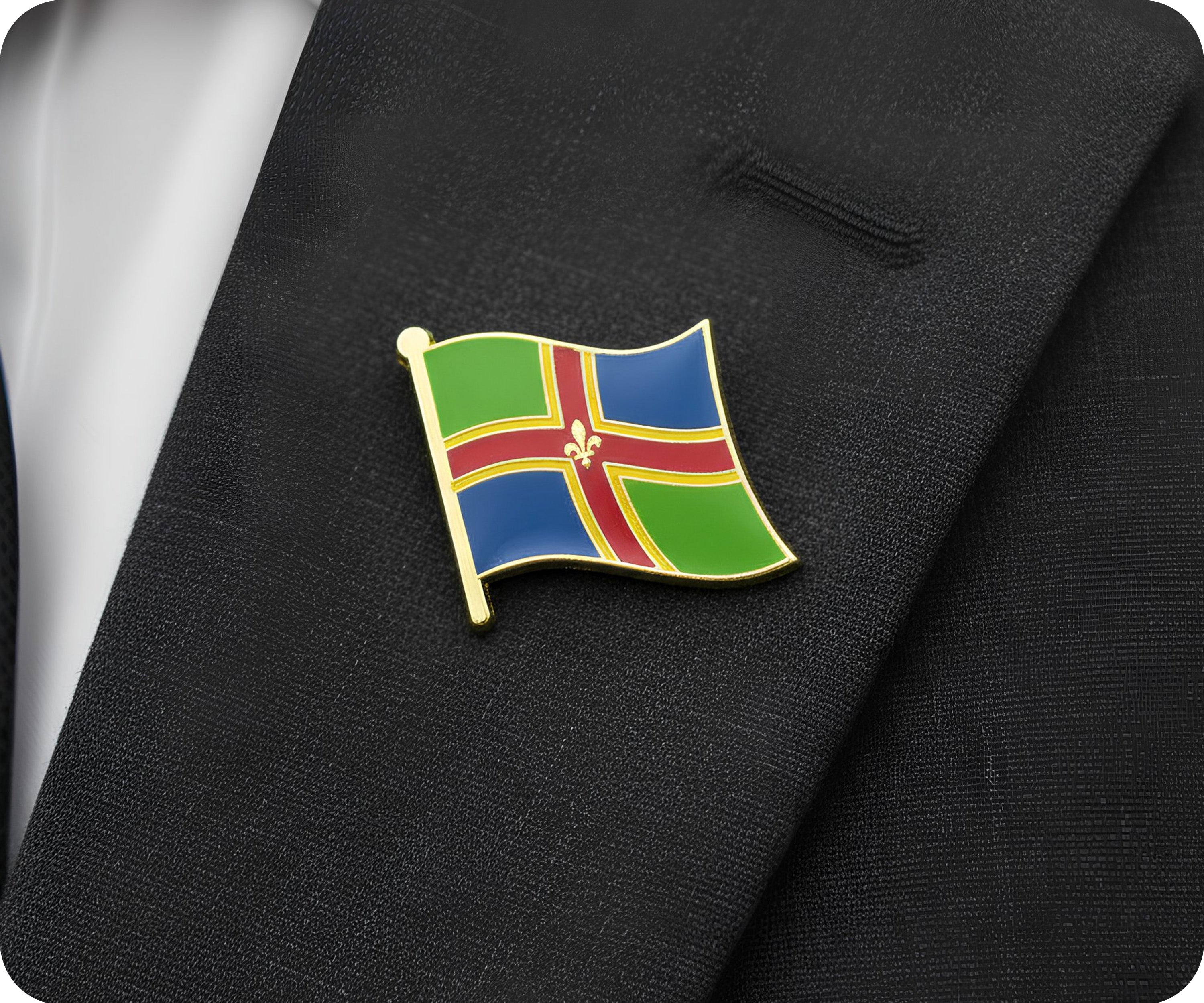 Pin con la bandera del condado de Linconshire Imagen secundaria del producto