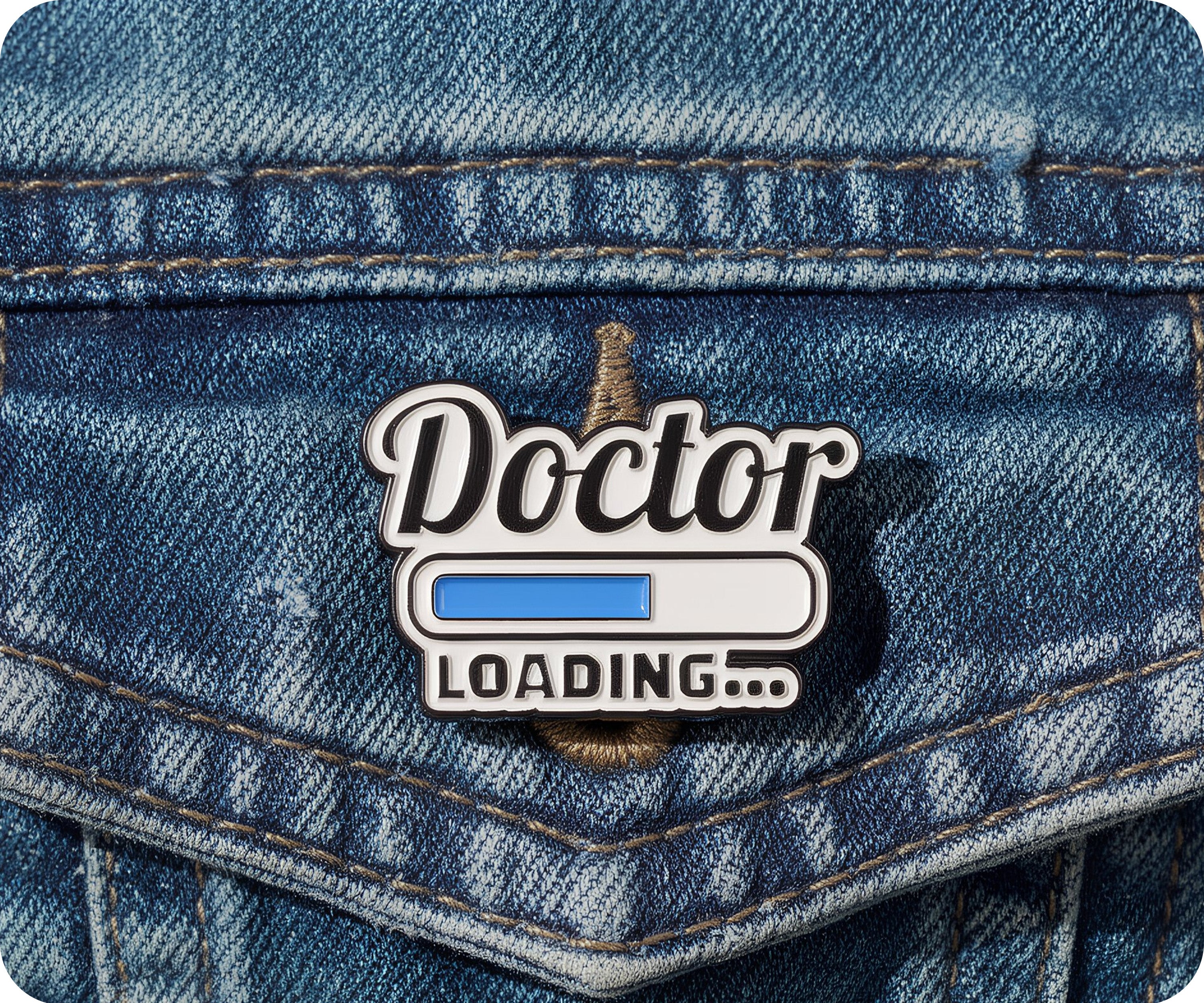Doctor Loading Pin Badge